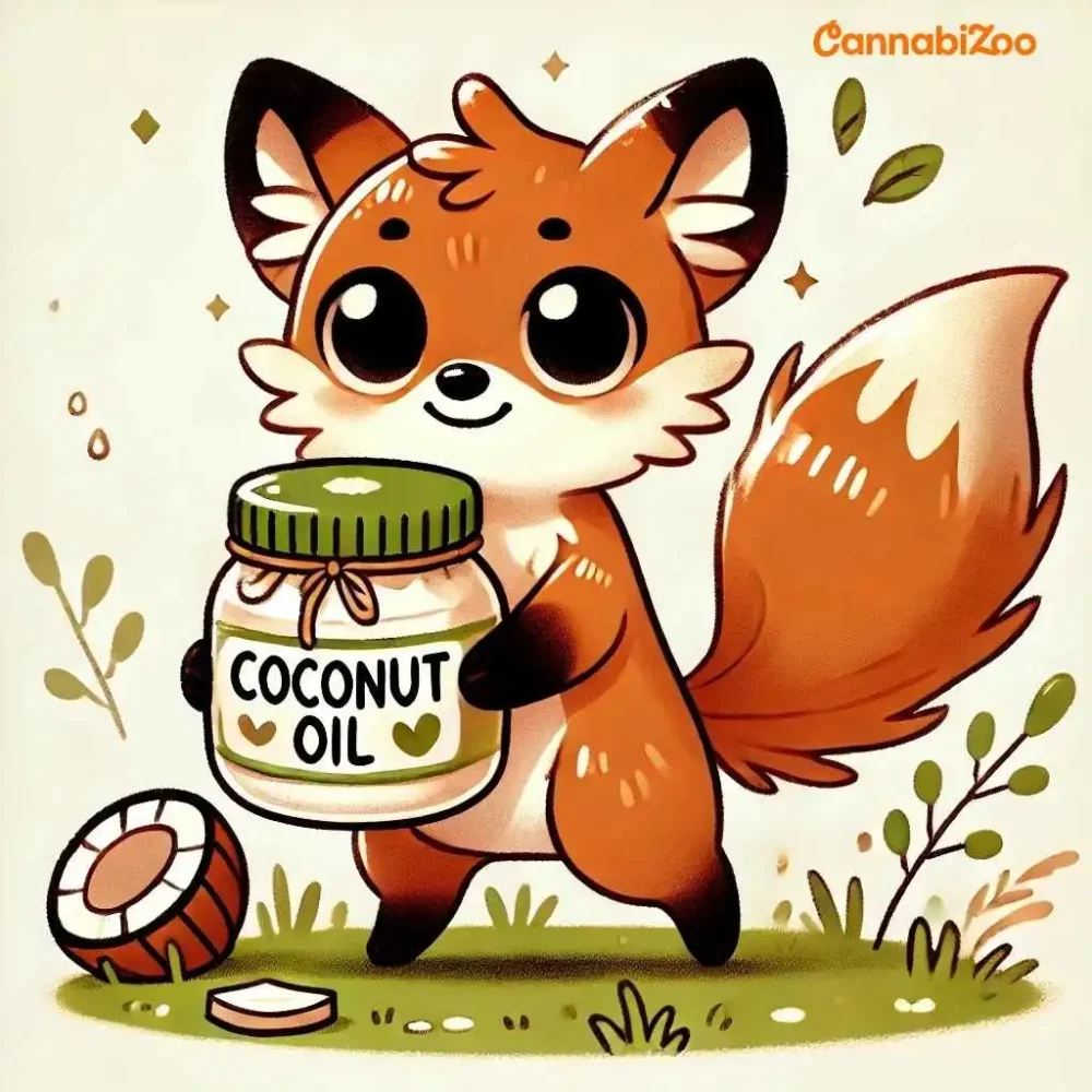 The fox carries coconut oil, which can be used as a carrier fat in the recipe for the ointment