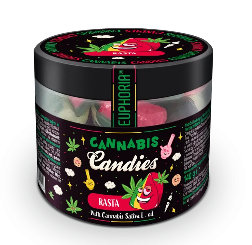 Euphoria Bonbons au cannabis Rasta, 140 g