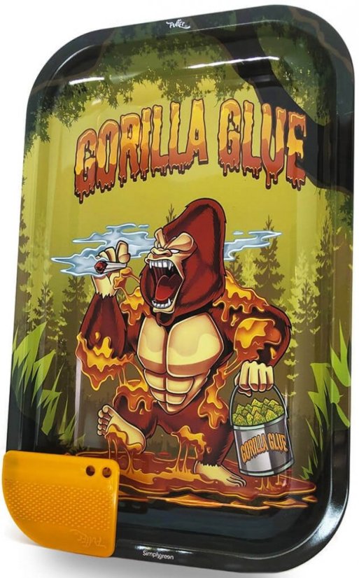 Best Buds Gorilla Glue velika metalna valjana ladica s magnetskom karticom za mljevenje