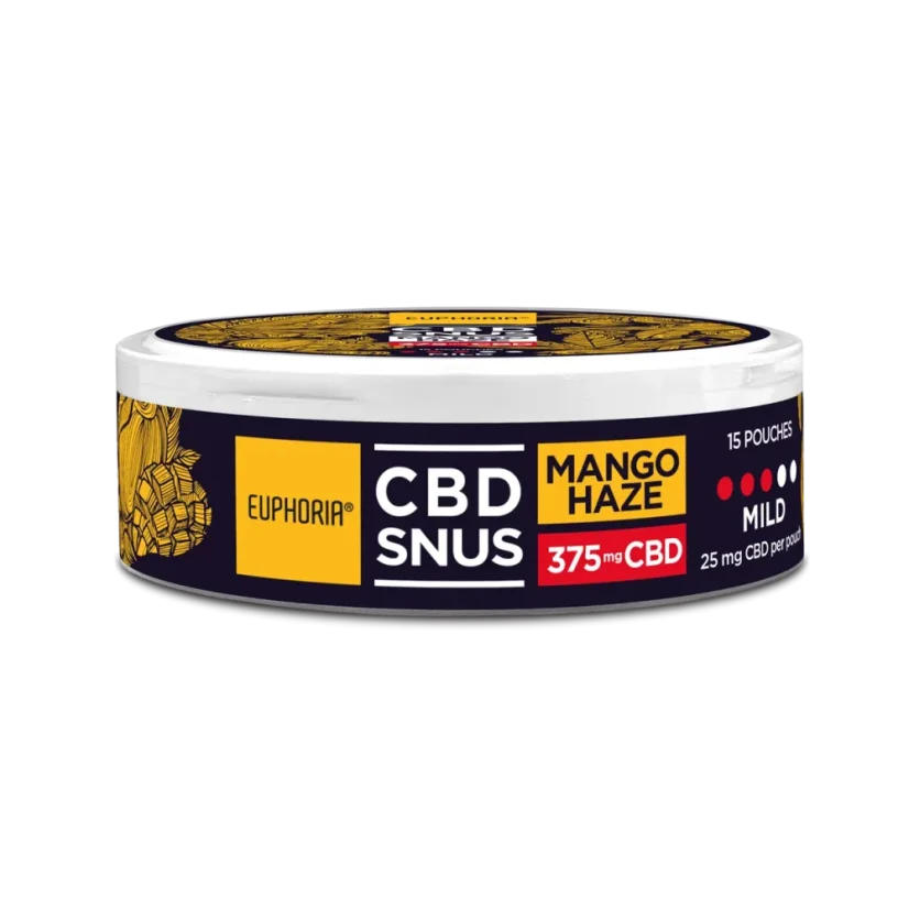 Euphoria CBD SNUS Mango Haze, CBD, 375 mg (15 x 25 mg)