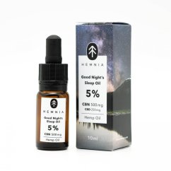 Hemnia Good Night's Sleep Aceite de cáñamo 5%, 500 mg CBN, 250 mg CBD, 10 ml