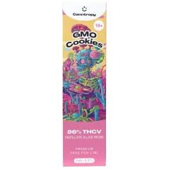 Canntropy THCV Disposable Vape Pen GMO Cookies žive smole terpeni, THCV 96% kakovost, 1 ml