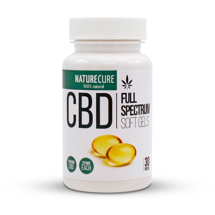 Nature Cure - CBD-kapseln 750 mg CBD, 30 Stück x 25 mg, (30 g)