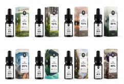 Hemnia Vollspektrum-CBD-Öle 5 % bis 40 %, All-in-One-Set – 8 Konzentrationen x 1 Stk, 10 ml