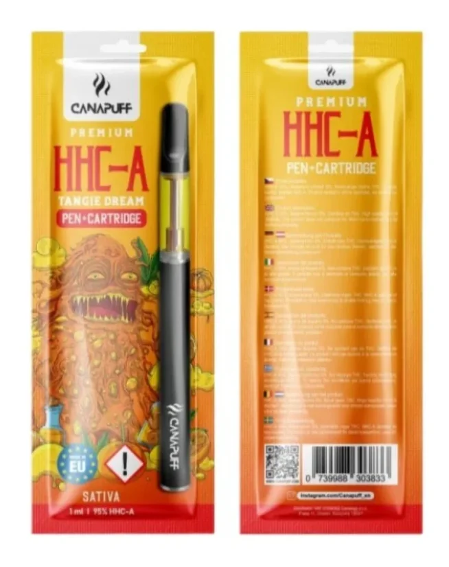 CanaPuff HHCA-penna + patron Tangie Dream, HHCA 95 %, 1 ml