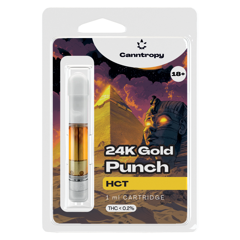 Canntropy HCT Cartridge 24K Gold Punch, HCT 10 %, 1 ml