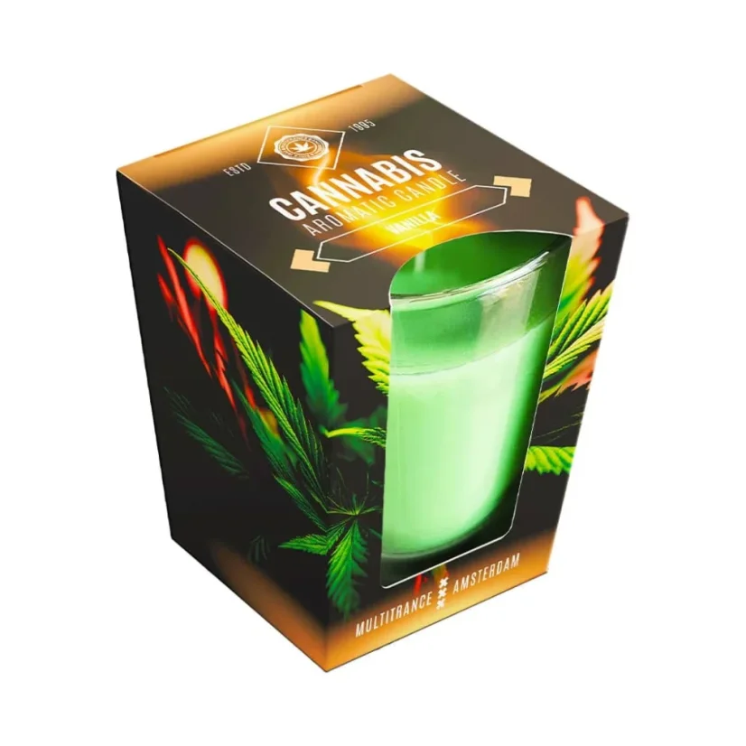 Aromatická svíčka - vůně konopí a vanilky