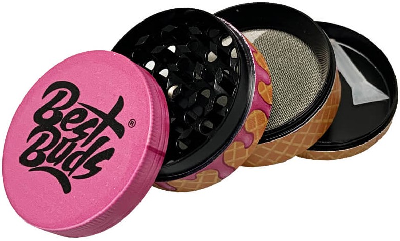 Best Buds Grinder Gelato Himbeerkegel, 4 Teile (50 mm)