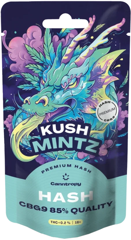 Canntropy CBG9 Hash Kush Mintz 85% calidad, 1 g - 100 g