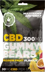 Ursuleți gumați cu CBD, aromă de fructul pasiunii (300 mg), 100 g