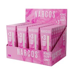 Narcos King Size Cones Pink Edition 109 mm, Display Box 32 ks