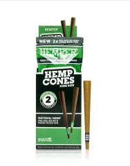 HEMPER King Size Hemp Cones Dengan Ujung Kertas 2pk - Alami