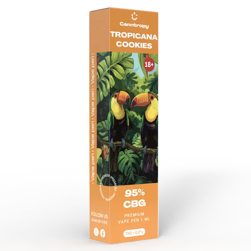 Canntropy CBG Vape Pen Tropicana Cookies, 95 % CBG, 1 ml
