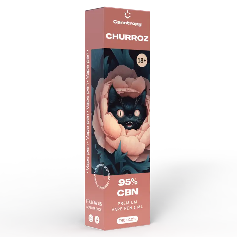 Canntropy CBN Vape Pen Churroz, 1ml, 95% CBN - Display Box 10 kom