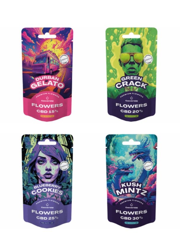 Canntropy CBD Blüten Bündel 15% bis 30%, All in One Set - 4 x 1g bis 100g Canntropy CBD Blüten Bündel 15% bis 30%, All in One Set - 4 x 1g bis 100g