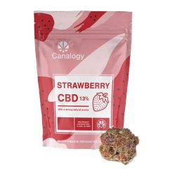 Canalogy CBD hampa blomma Jordgubbe 13 %, 1g - 1000g