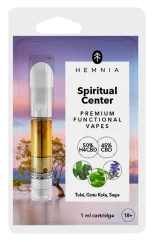 Hemnia Spiritual Center – Kartusche, 50 % H4CBD, 45 % CBD, heiliges Basilikum (Tulsi), Gotu Kola, Salbei, 1 ml