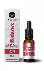Aceite de CBD Happease Balance Campo de Fresa, 10% CBD, 1000 mg, 10 ml
