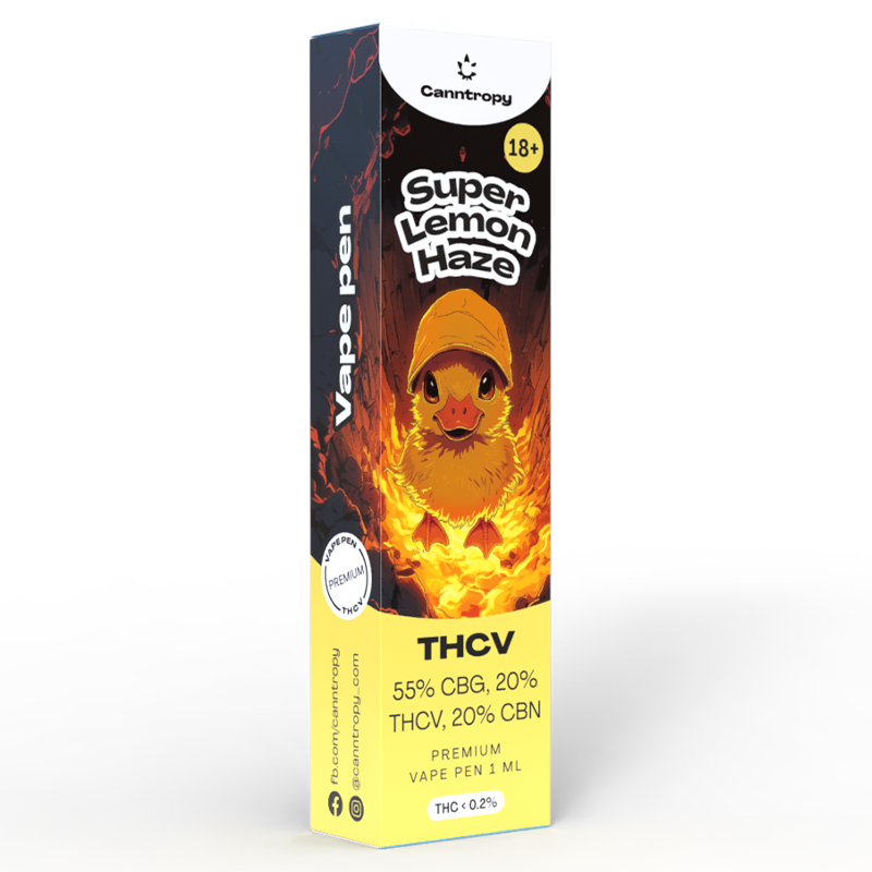 Canntropy Caneta Vape THCV Super Lemon Haze, 20% THCV, 60% CBG, 20% CBN, 1 ml