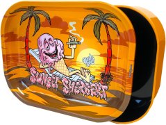 Best Buds Tenký box rolovací podnos s úložným priestorom, Sunset Sherbet