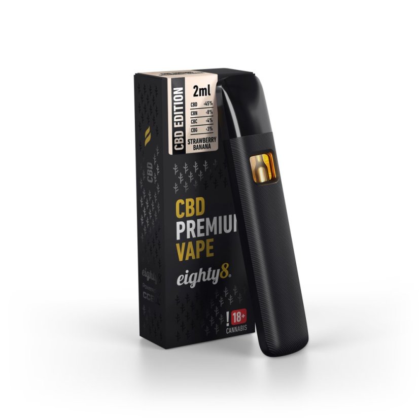 Eighty8 Vape CBD Fresa Plátano, 92 % CBD, 2 ml Eighty8 Vape CBD Fresa Plátano, 92 % CBD, 2 ml