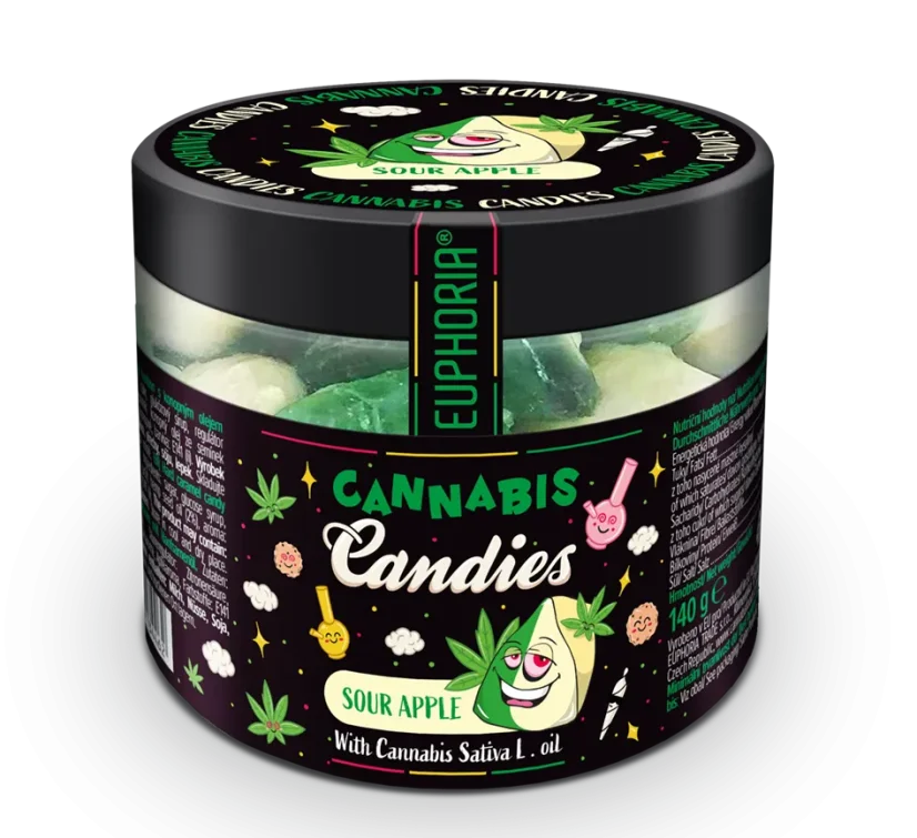Euphoria Bonbons au cannabis Pomme acidulée, 140 g