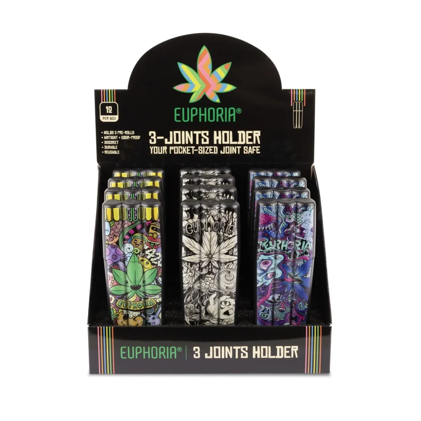 Euphoria triple support pour joints, design aléatoire