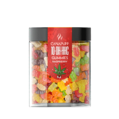 CanaPuff 10-OH-HHC kummikummi vaarikas, THC alla 0%, 10-50 tk