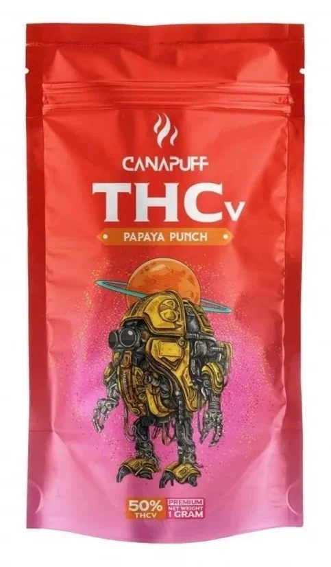 CanaPuff THCV-Blüte PAPAYA PUNCH, THCV 50 %, 1 - 5 g CanaPuff THCV-Blüte PAPAYA PUNCH, THCV 50 %, 1 - 5 g