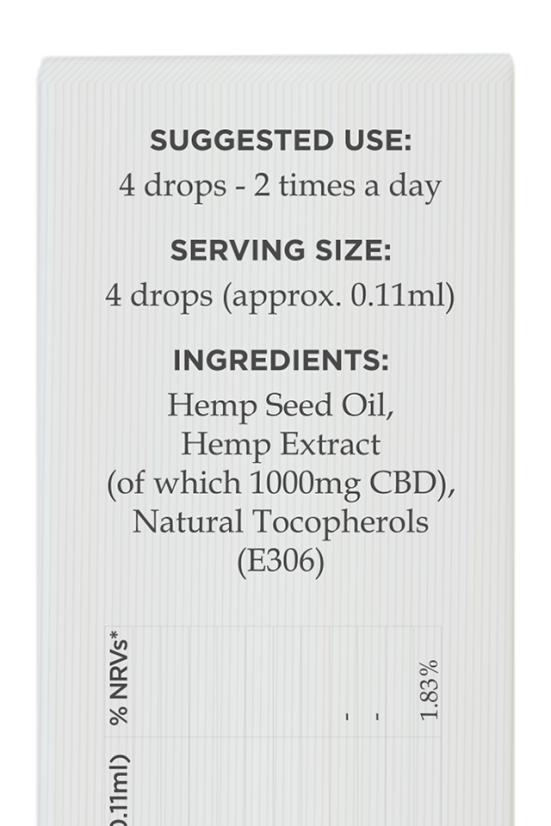 Enecta Huile de CBD 10%, 1000 mg, 10 ml