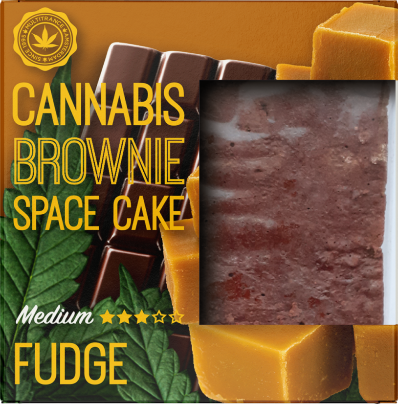 Cannabis Fudge Brownie Deluxe csomagolás (közepes sativa ízű) - karton (24 csomag), 2400 g