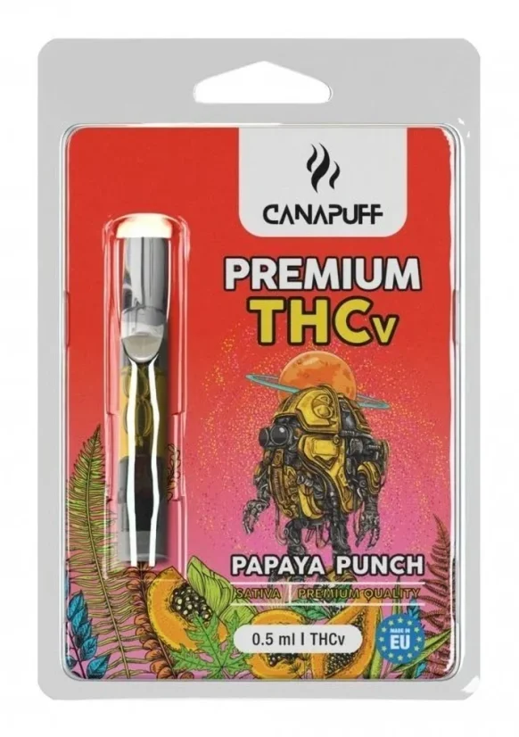 CanaPuff Zásobník THCV PAPAYA PUNCH, THCV 79 %, 0,5 ml