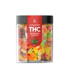 CanaPuff THC+ Gummies Raspberry, THC mazāk par 0,2%, 10 - 50 gab.