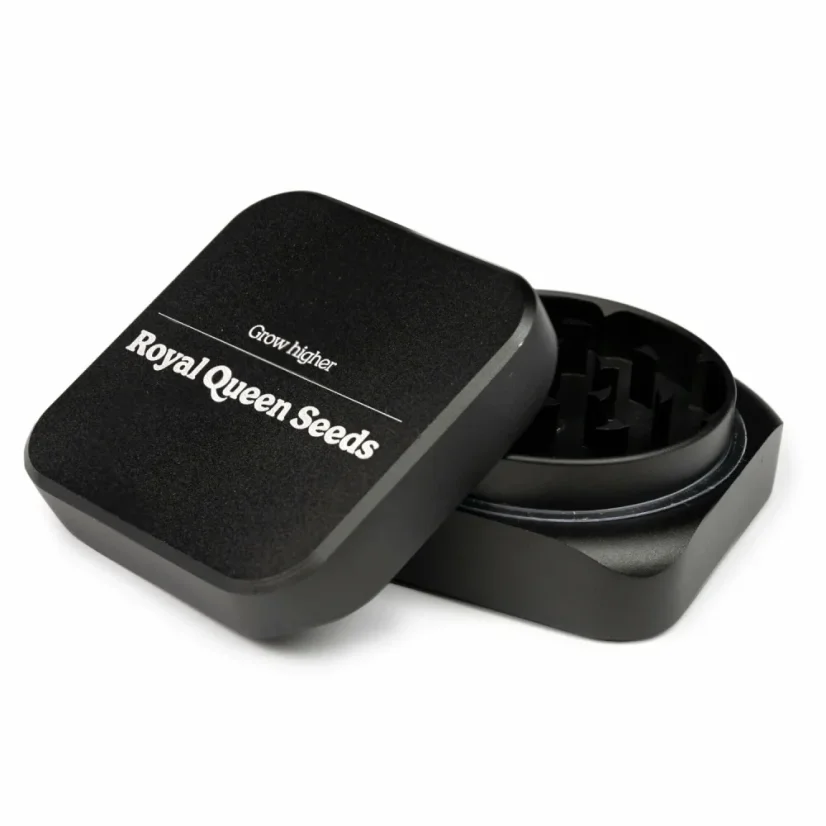 Royal Queen Seeds Μεταλλικός τετράγωνος μύλος, 2 μέρη, 55 χλστ