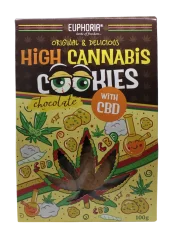 Euphoria Biscotti al cioccolato ad alto contenuto di cannabis con CBD, 100g