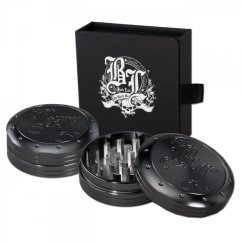 Black Leaf broyeur "Gravure profonde", 2-piece, gris, 62 X 23 millimètre