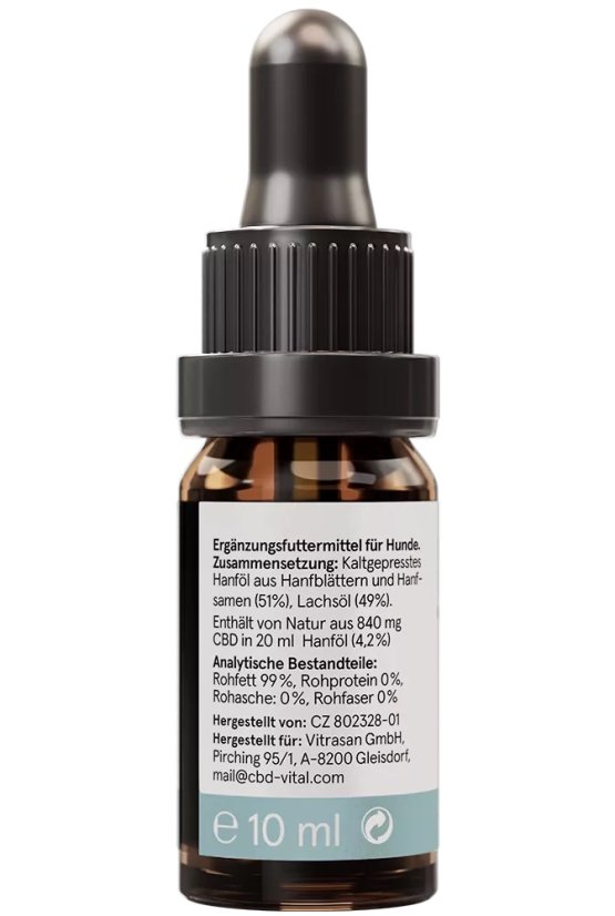 CBD Vital Hanf-/Lachsöl für Hunde mit 4,2% CBD, 420 mg, ( 10 ml )