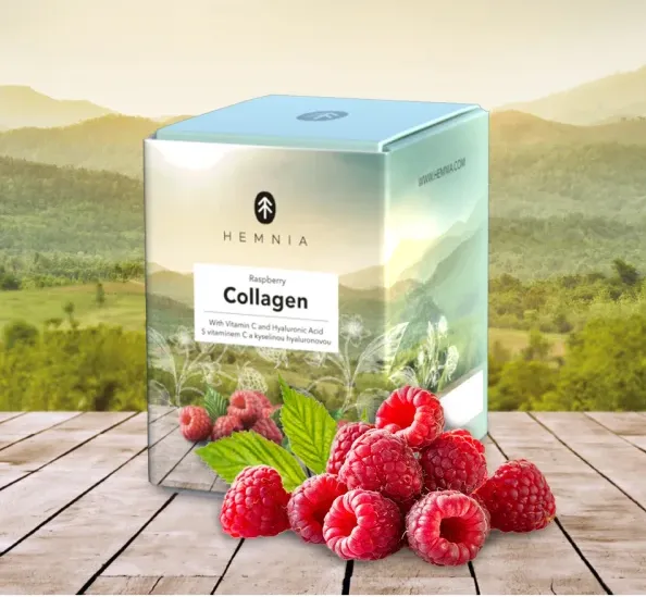 Hemnia Bebida de colágeno Frambuesa, 6000 mg de colágeno en 1 sobre, 30 sobres