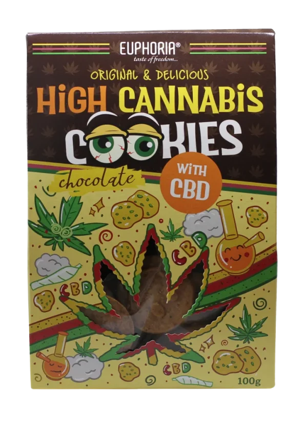 Euphoria High Cannabis Chocholate бисквити с CBD, 100гр