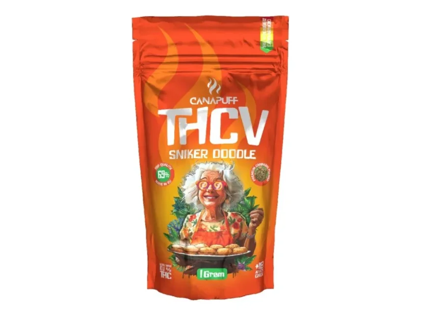 CanaPuff THCV Flor Snicker Doodle, THCV 69%, 1 - 5 g CanaPuff THCV Flor Snicker Doodle, THCV 69%, 1 - 5 g
