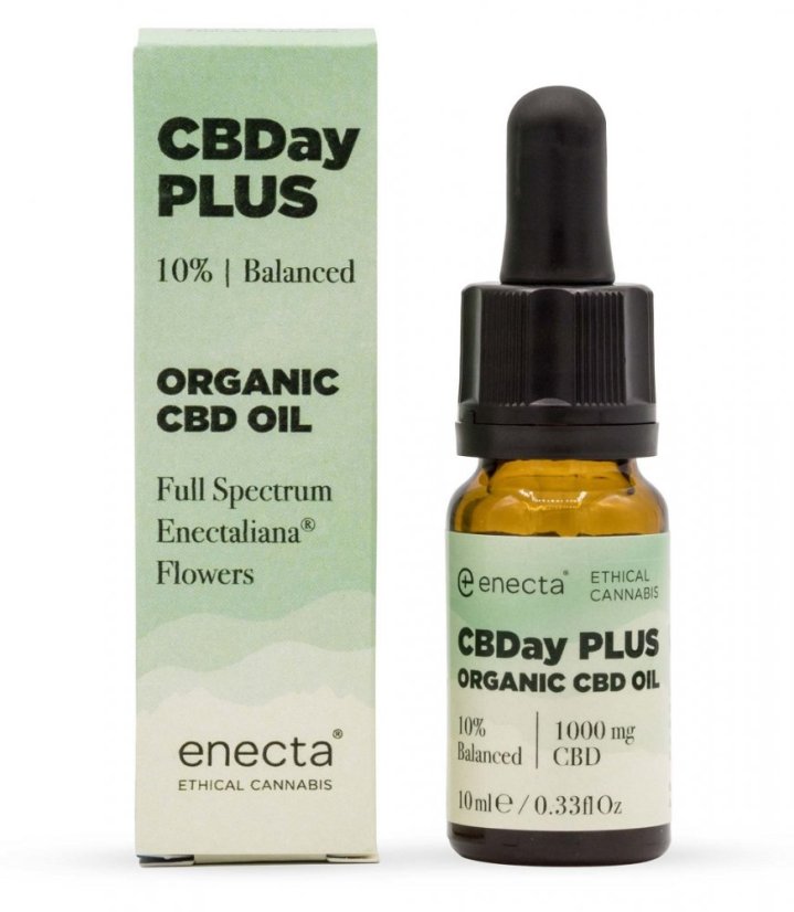 Enecta CBDay Plus Balanced Full Spectrum Ulei CBD 10%, 1000 mg, 10 ml
