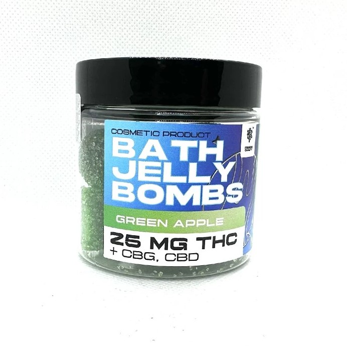 Czech CBD BOMBES DE GELÉE DE BAIN AU THC Pomme verte, 15 pièces x 25 mg, 375 mg de THC, 150 g