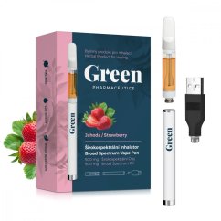 Green Pharmaceutics Kit de inhalare cu spectru larg - Căpșuni, 500 mg CBD