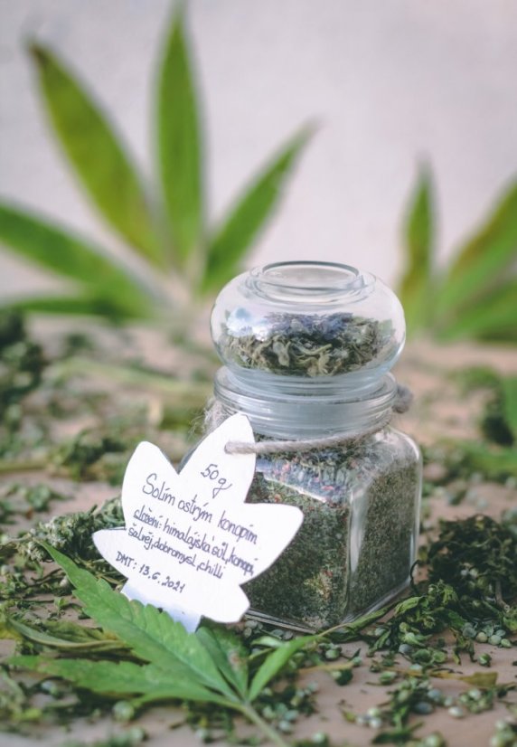 Dobre Konopi Konopná kořeněná sůl, v lahvičce, 50 g