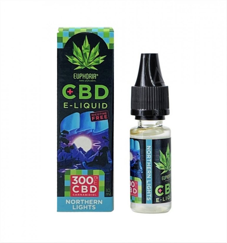 Euphoria E-liquide CBD Aurores boréales 10 ml, 300 mg CBD