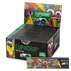 Euphoria Rullende papir Kingsize Slim Vibrant + Filtre, 32 rullepapirer + 32 filterspidser