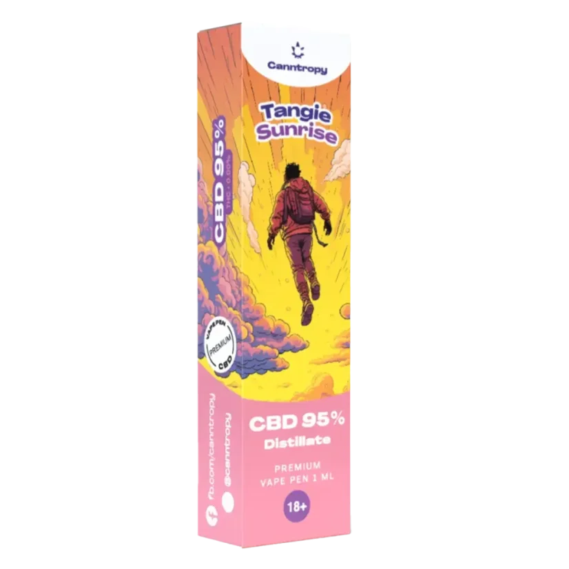 Canntropy CBD Kertakäyttöinen Vape Pen Tangie Sunrise, CBD 95 %, 1 ml