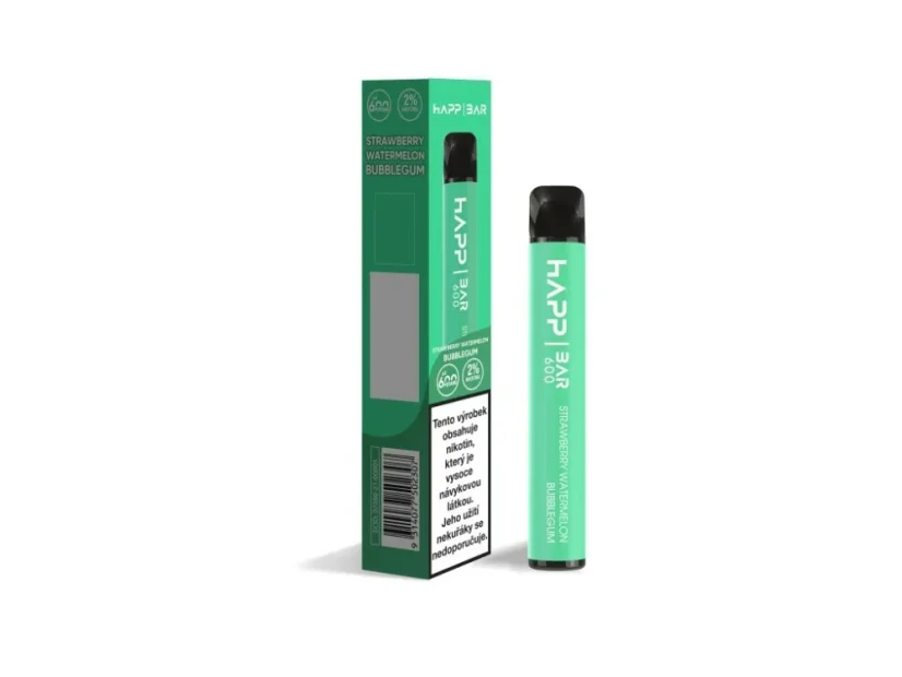 Happ Bar 600 Vape Pen Strawberry Watermelon Bubblegum, 2 ml