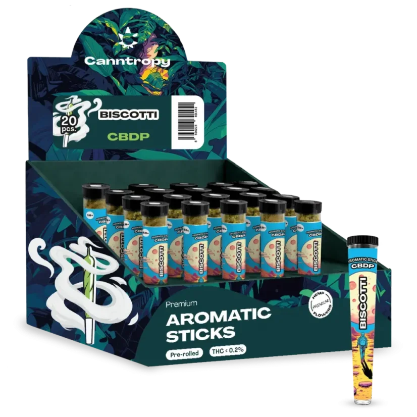 Canntropy CBDP prerolluri Biscotti, cutie display 20 bucăți