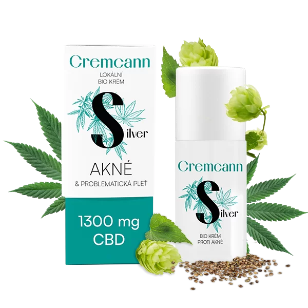 Annabis Cremă Cremcann Silver local BIO pentru ten problematic, 1300 mg CBD, 30 ml